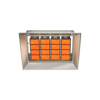 SunStar Natural Gas Heater Infrared Ceramic by GUM – 33.38"L x 26.5"W x 7.75"H, Aluminized Steel / Aluminum Reflectors, Model SG14-N
