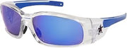 MCR Safety SR148B Blue Diamond Mirror Polycarbonate Glasses