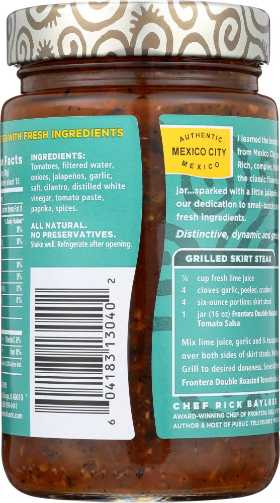Double Roasted Salsa by frontera – 6 x 16 oz, Pack of 6
