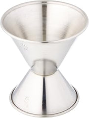 Winco 3/4 oz / 1 1/2 oz Stainless Steel Jigger | Foodservice, Great for Drink Measuring, Mixed Drinks and Bar Service
