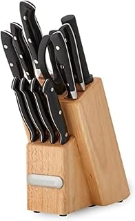 Farberware Forged Triple Riveted Knife Set, 12 Piece, Black