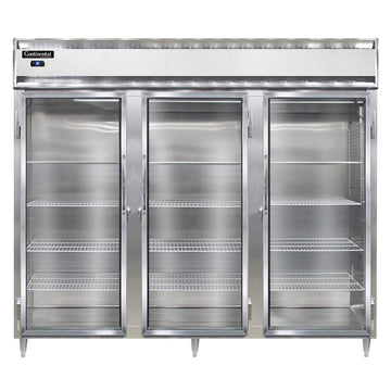 Designer Line Extra-Wide Three Section Reach In Glass Door Refrigerator by Continental Refrigerator – Model DL3RE-GD