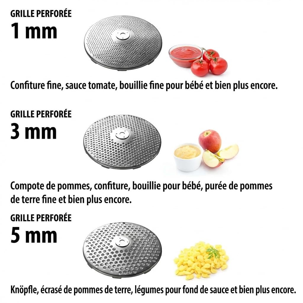 Food Mill Flotte Lotte by GEFU – 20 x 20 x 20 cm, Stainless Steel, Multicolour, Model 89210