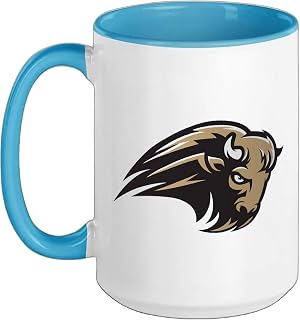 Carlisle Bison Ceramic Mug, Blue/White, 15oz
