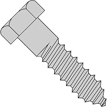 Hex Lag Screw, 5/16-9 x 2", Low Carbon Steel, Zinc, 100 Pack