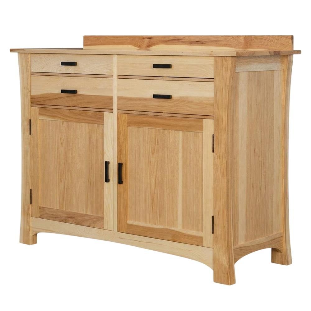 Natural Brown Cattail Bungalow Sideboard by Starlight Canyon Home – Solid American Hickory, Brown