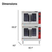 VULCAN Double Deck | 240V / Silver / 14.8 cubic_feet Commercial Ovens