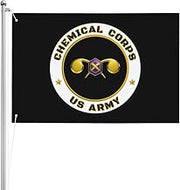 Double-Sided 3ply 2x3FT US Chemical Corps Flag Heavy-Duty Polyester Indoor Outdoor Use52