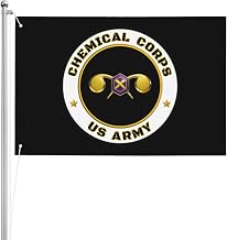 Double-Sided 3ply 2x3FT US Chemical Corps Flag Heavy-Duty Polyester Indoor Outdoor Use52
