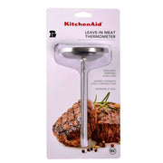 Leave-in Meat Thermometer by KitchenAid – TEMPERATURE RANGE: 120F to 200F, Stainless Steel, Model KQ902