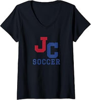 Women's John Curtis Christian School Logo Soccer V-Neck T-Shirt