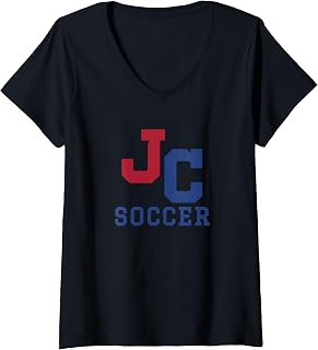 Women's John Curtis Christian School Logo Soccer V-Neck T-Shirt