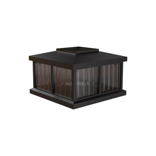 Solar Post Cap Light for Mail Posts by Mayne – 6.5x6.5, Vinyl, Black, Model LZM-625-B