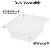 Excellant Deep Polycarbonate Food Pan by Thunder Group – 2-1/2-Inch deep, 6.0 inches, Polycarbonate, Clear, Model PLPA8162
