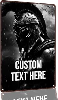 Spartan Warrior Custom 8 x 12 Inch Aluminum Metal Sign