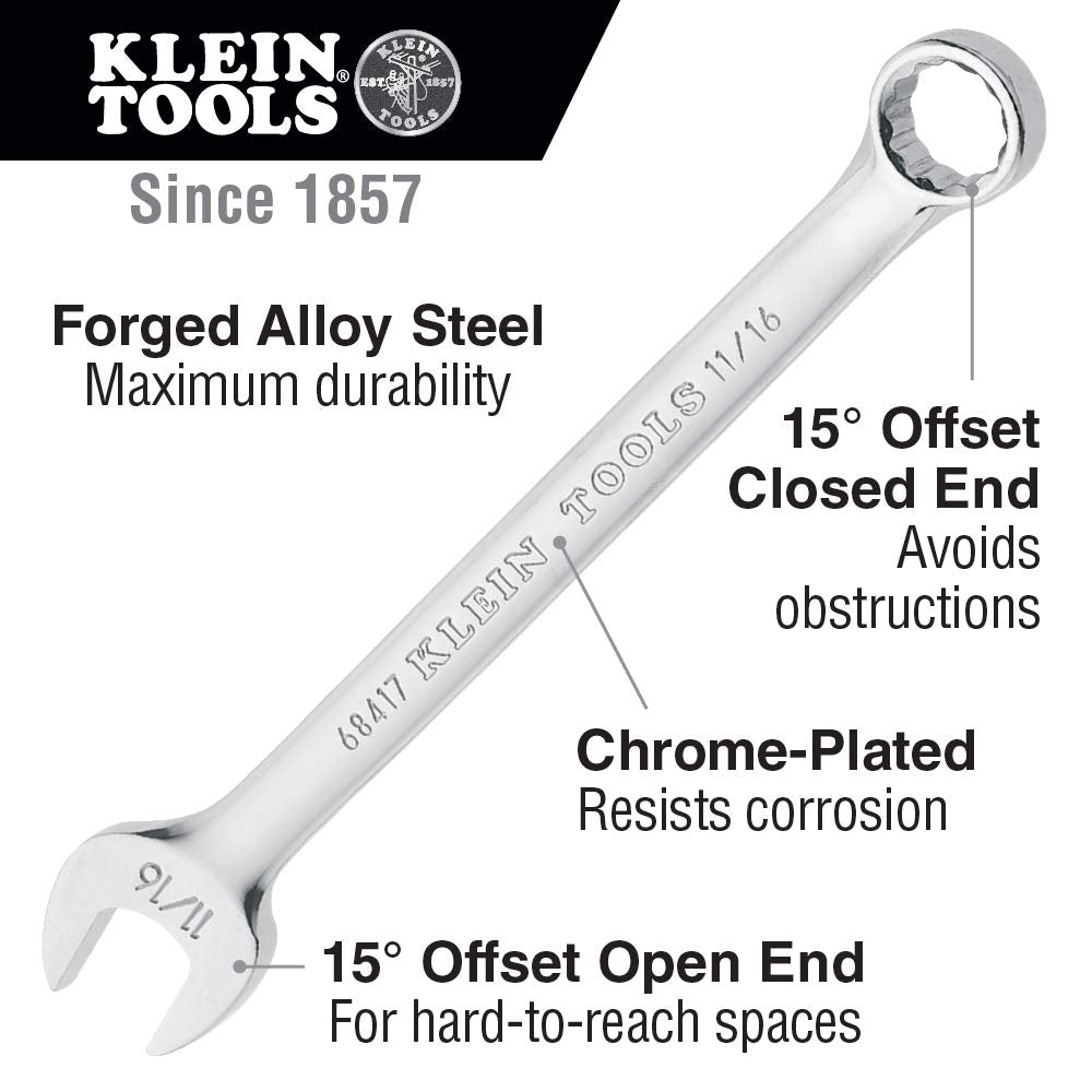 KLEIN TOOLS 5/16-Inch / Silver / 1 Combination Wrenches
