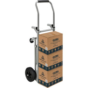 Steel Multi-Function 5-in-1 Convertible Hand Truck by Global Industrial – 35"L x 21"W x 7"H, Alloy Steel, Gray, Model 241415