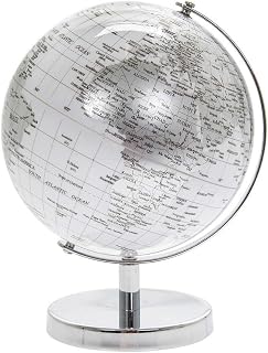 lesser and pavey LP44773 Globe | Silver & White | 1 Piece-15x15x19 cm Accessory, H19CM