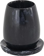 TOV Furniture Rounded Black Swirl Resin Kiddush Cup