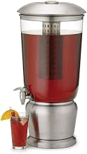 TableCraft 85 Large 5 Gallon Drink Dispenser with Fruit Infuser & Stand, BPA-Free Tritan & Stainless Steel, Ideal for Catering, Buffet, Home Use, Cold Beverage Dispenser
