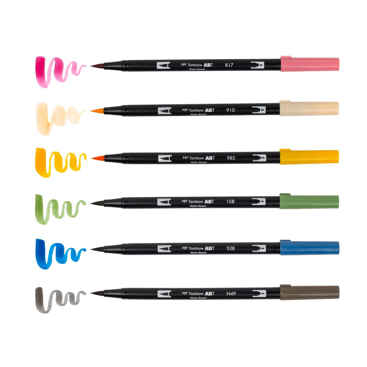 Dual Brush Pen Art Markers by Tombow – 1 Count (Pack of 7), Plastic, Multicolor, Model 72560