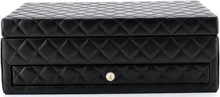 Chanel, Pre-Loved Pearl Jewelry Box Quilted Lambskin Medium, Black