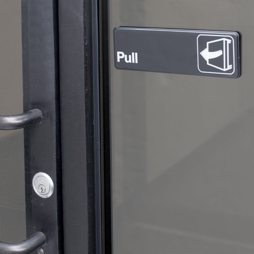 Pull Sign by Royal Industries – 3x9 inches, Plastic, "Pull", Model ROY 394503