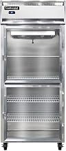 1RXS-GD-HD Extra-Wide Single Section Reach In Glass Door Refrigerator, 36-1/4"W, Shallow Depth & Half-Height Doors