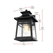 Bambrey One Light Outdoor Wall Sconce Black by Lighting Design – Iron, Black, Model OD352W12BK