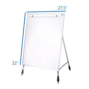 Dry Erase Easel Stand with Adjustable Legs Grade by Flipside Products – 71 x 27, Alloy Steel, Assorted, Model 51000