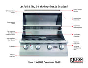 Best of Backyard Built in BBQ LP 32" and Double Door w/Towel Rack by Lion Premium Grills – Stainless Steel, Model L-60000