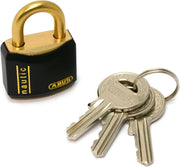 Mechanical ABUT84MB/20 Padlocks by ABUS – 20mm Black, Vinyl, Black, Model ABUT84MB20