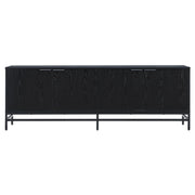 70" TV Stand for TVs up to 78" by Henn&Hart – 70" Wide, Engineered Wood, Natural Black, Model 142108X