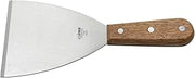 Winco Blade Scraper, 4.5-Inch by 4-Inch,Stainless Steel, Brown,Medium | Dishwasher safe, Durable blade and handle, For griddles, dough, bench work and food-prep surface scraping