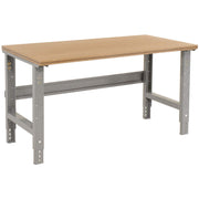 Adjustable Height Workbench C-Channel Leg by Global Industrial – 36"L x 60"W x 3"H, Steel, Gray, Model 183163