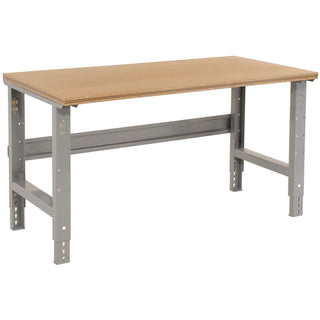 Adjustable Height Workbench C-Channel Leg by Global Industrial – 36"L x 60"W x 3"H, Steel, Gray, Model 183163