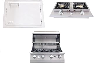Best of Backyard L-60000 Built in BBQ Liquid Propane with Double Side Burner NG and Horizontal Door w/Towel Rack