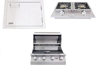 Best of Backyard L-60000 Built in BBQ Liquid Propane with Double Side Burner NG and Horizontal Door w/Towel Rack