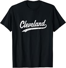 Cleveland OH Vintage Baseball Sports Script T-Shirt