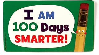 Hygloss Products Large Classroom Reward Stickers, 2 x 3.5-Inch, "I Am 100 Days Smarter" 25 Stickers