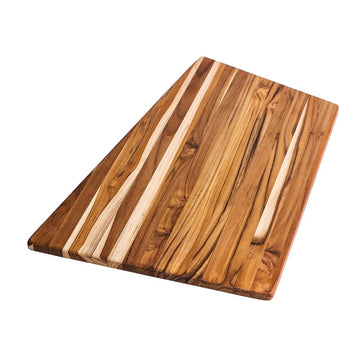 Trapeze Edge Grain Cutting/Serving Board | 19" x 12.5" x .55" by Teakhaus – 19"L x 12.5"W