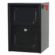 ® Weekend Away Vault DVJR0060 Locking Post/Column Mount Mailbox (Black) by dVault – 14"L x 14"W x 20"H, Alloy Steel, Black, Model DVJR0060-1