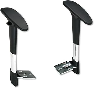 Safco Adjustable Arm Set for Metro Extended Height Chair, Black/Chrome