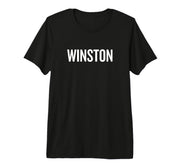 Winston Premium Tri-Blend T-Shirt by WINSTON Name Text Desings – Polyester, Black, Model WY71EESMXBJ
