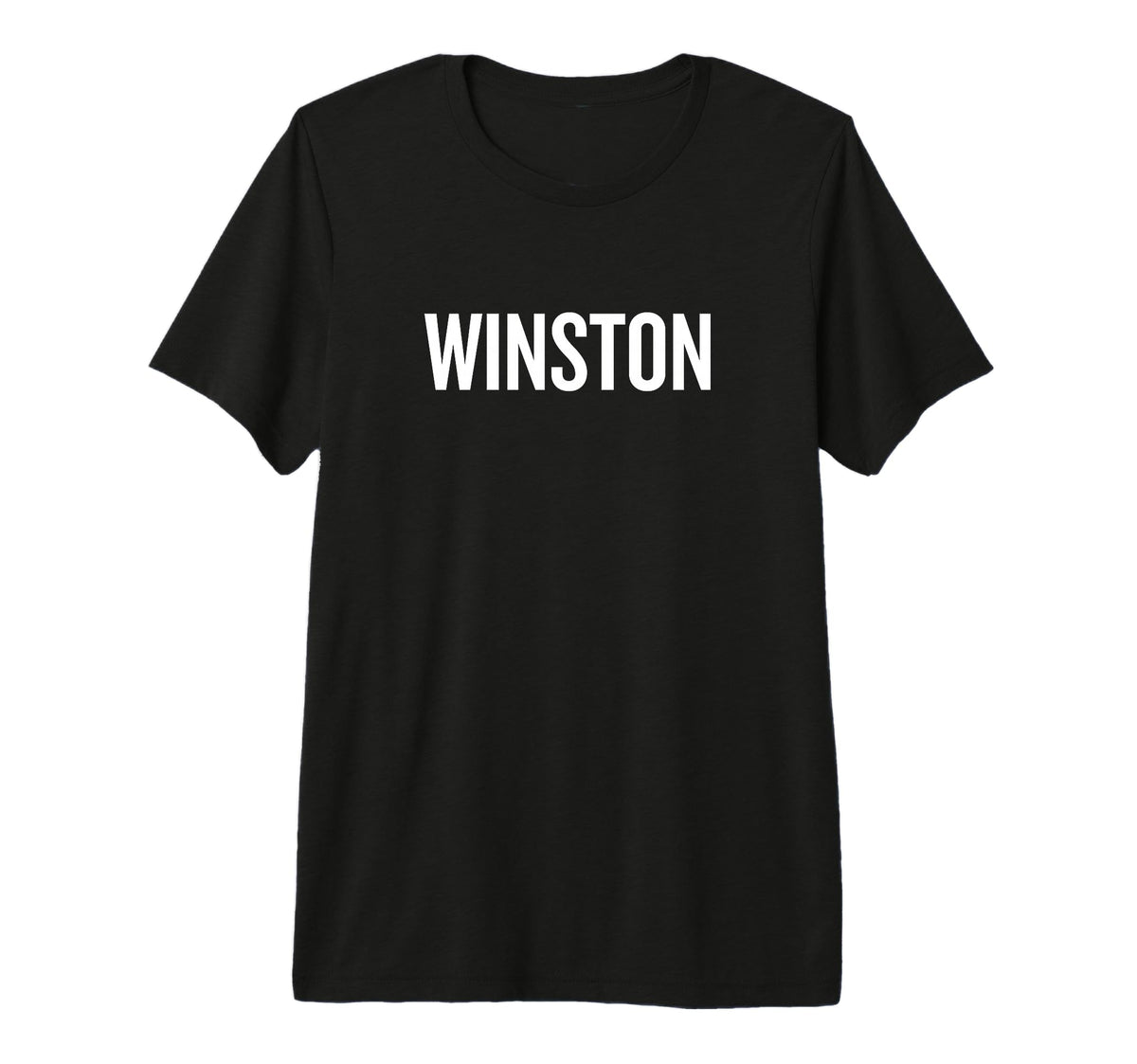 Winston Premium Tri-Blend T-Shirt by WINSTON Name Text Desings – Polyester, Black, Model WY71EESMXBJ