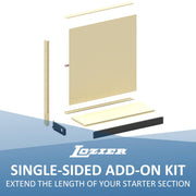Single Sided Gondola Shelving Add-On Kit 48x54x19 PLT Platinum by Lozier – 54" H, Alloy Steel, Platinum, Model KP1031.39W