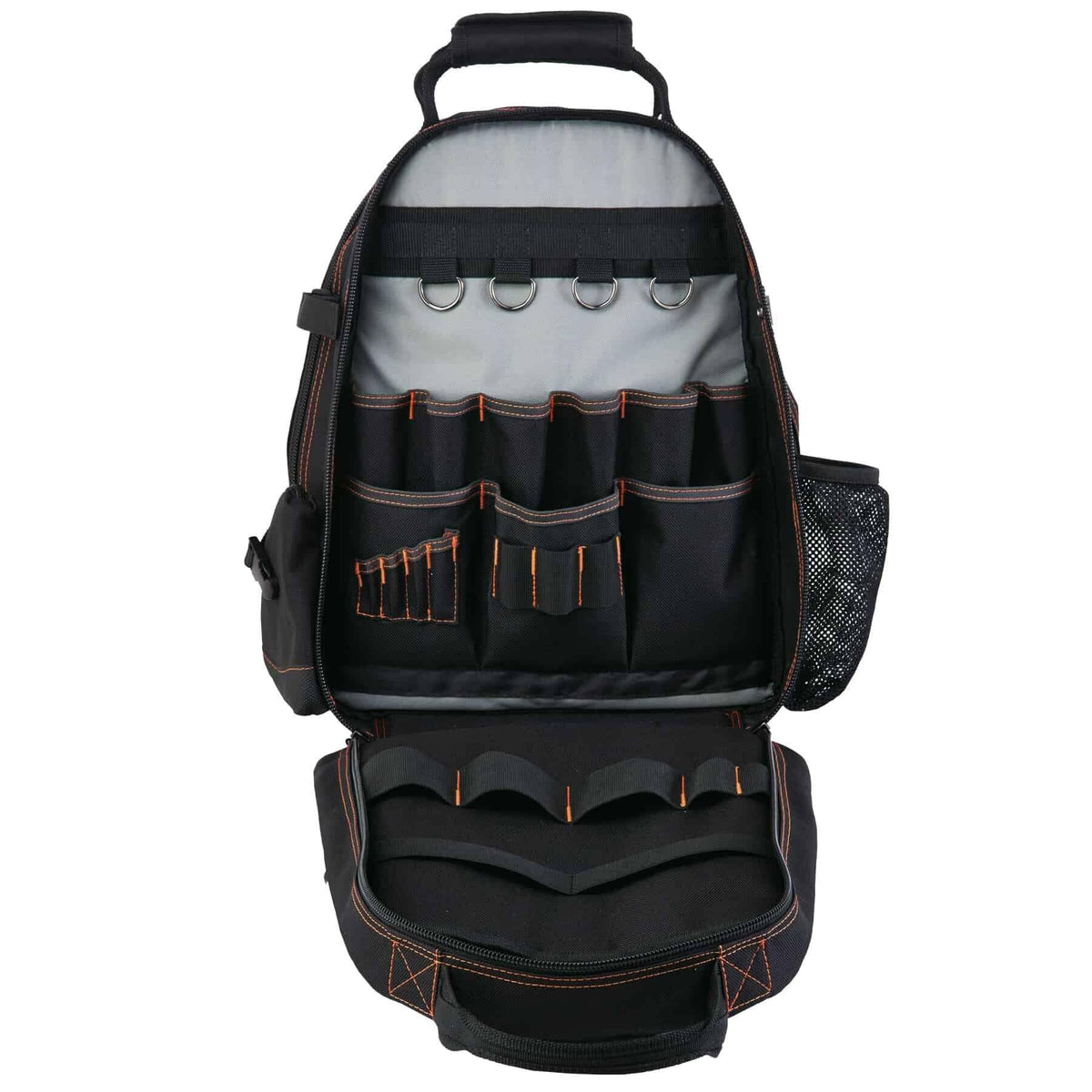 Arsenal 5843 Tool Backpack Dual Compartments by Ergodyne – Standard, Polyester, Black, Model 13743