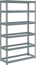 Global Industrial Extra Heavy Duty Shelving 48" W x 18" D x 96" H with 6 Shelves, No Deck, Gray