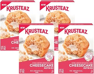 Krusteaz Cheesecake Muffin Mix, 17 OZ (Pack of 4)