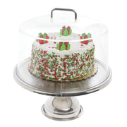 Round Cake Stand by Royal Industries – 12", Stainless Steel, Silver, Model ROY CKS 1